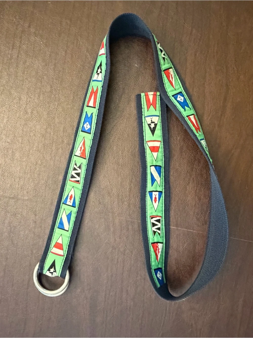Vineyard Vines Fabric Belt with Nautical Patch